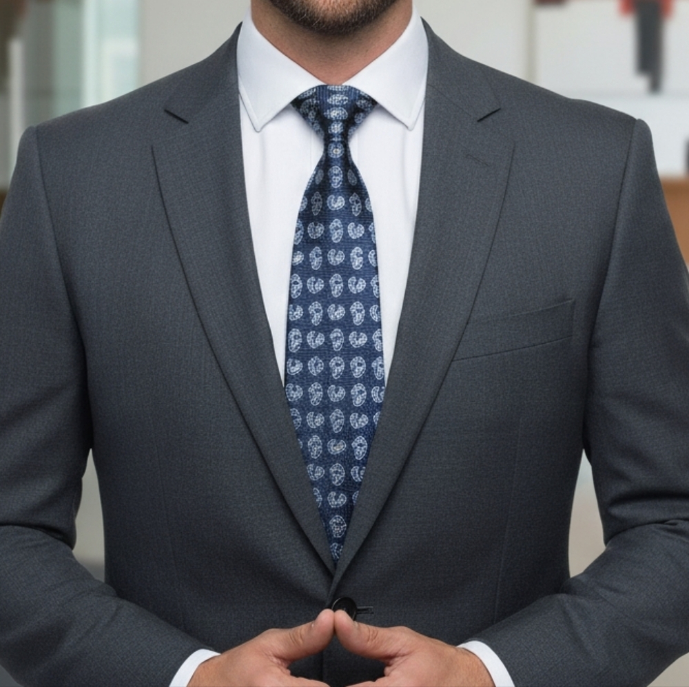 Banana Republic Navy Paisley Tie